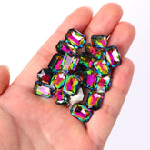 Vitrail Medium Thin Octagon Shape High Quality Glass Pointed Back Fancy Rhinestones WholesaleRhinestone